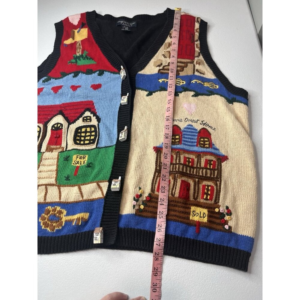 Vtg‎ Eagles Eye Sweater Vest Home Sweet Home Size 2x - Picture 11 of 14